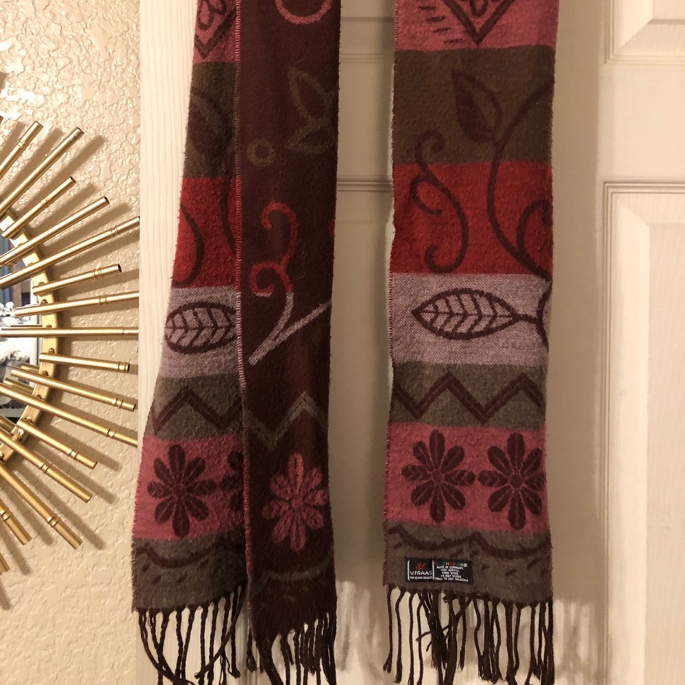 Folk Art Warm Floral Cashmink Scarf